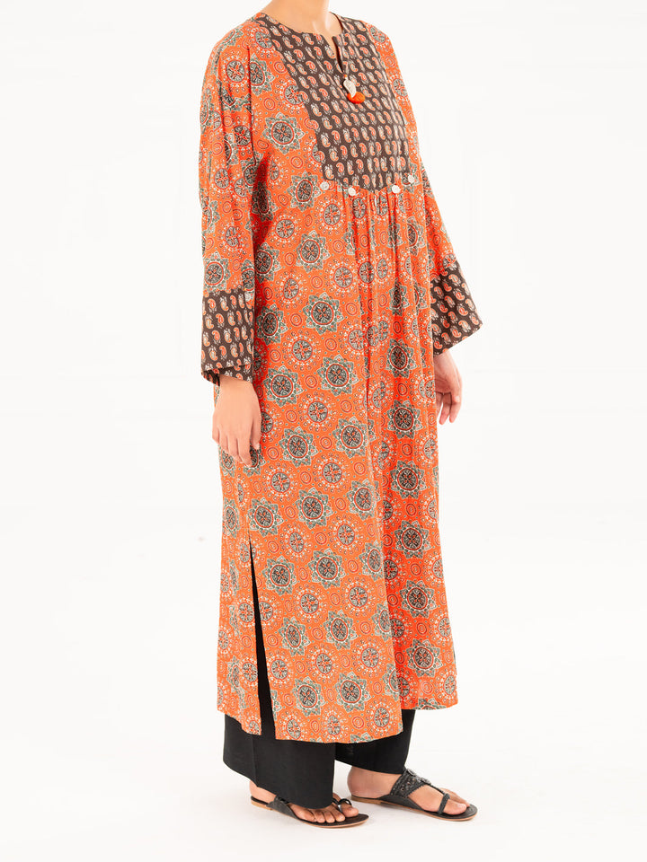 Lawn Orange Kurti - Almirah