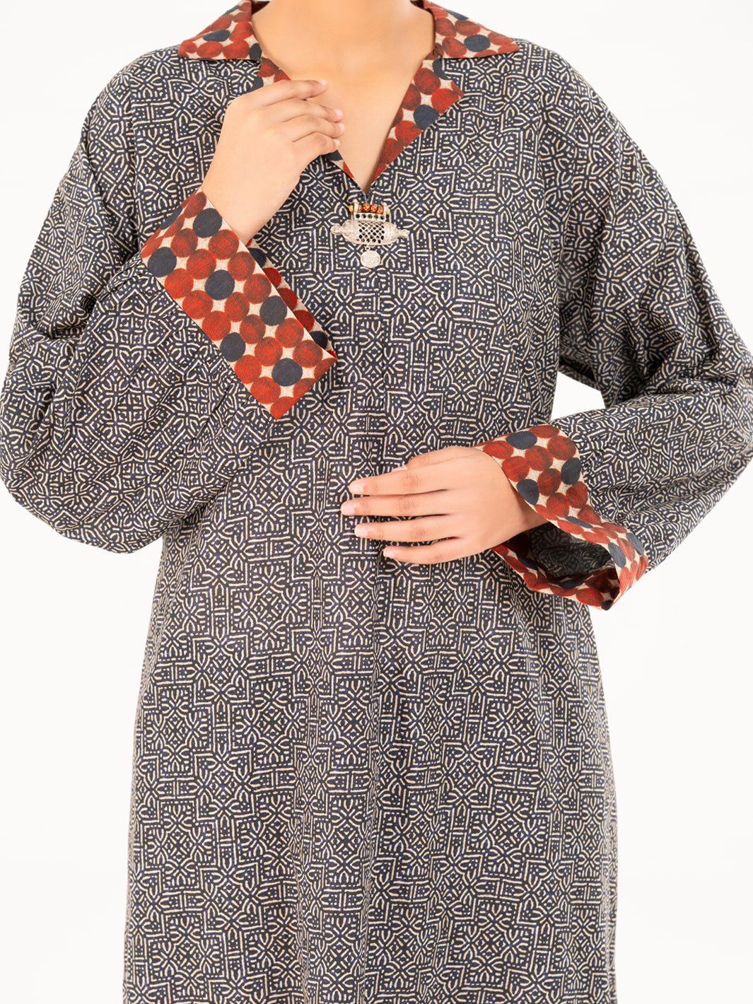 Lawn Brown Kurti - Almirah