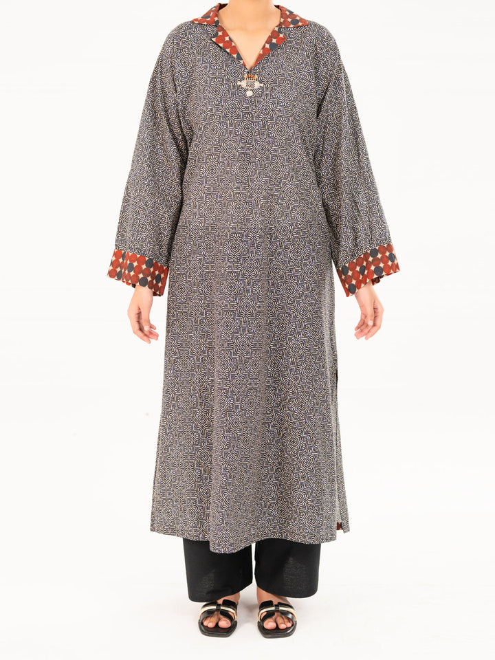 Lawn Brown Kurti - Almirah