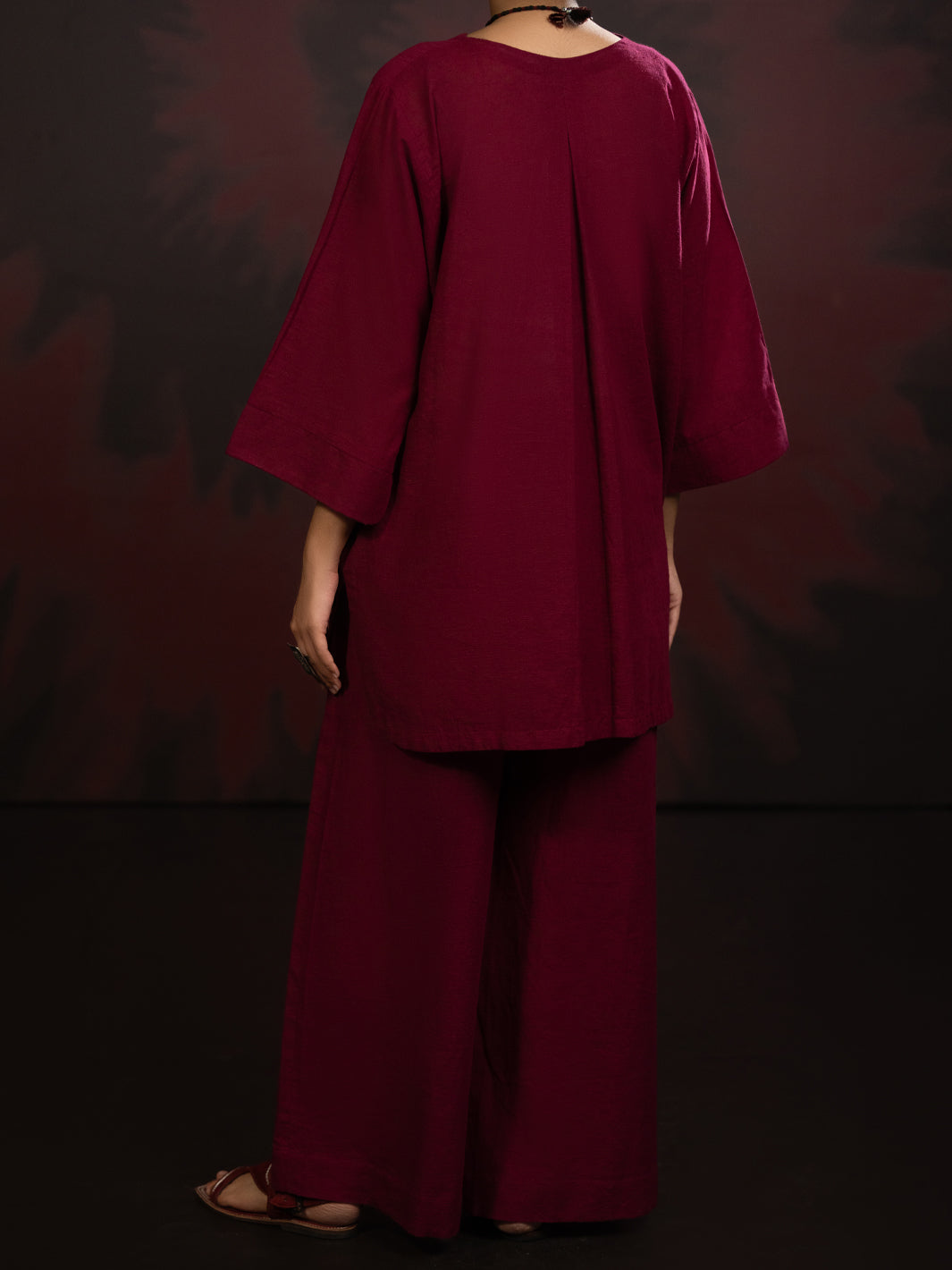 Maroon Stitched Suit - Almirah