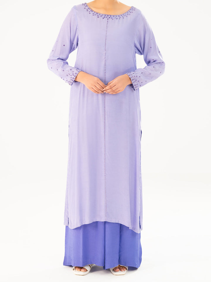 Thai Silk Light Purple Stitched Suit - Almirah