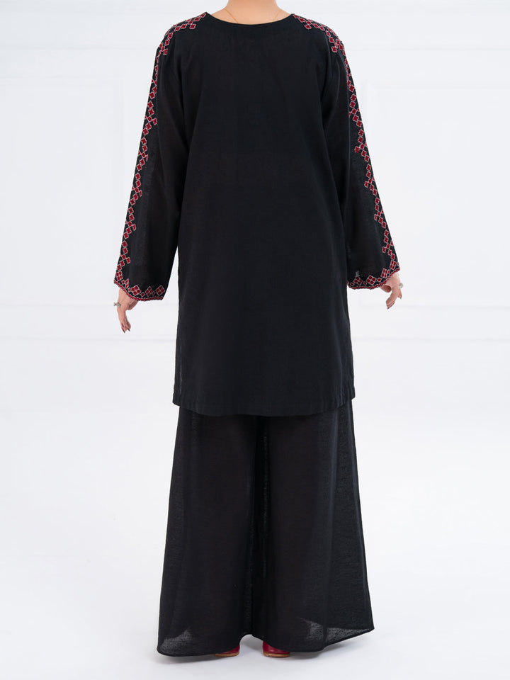 Cambric Black Stitched Suit - Almirah