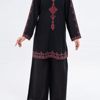 Cambric Black Stitched Suit - Almirah