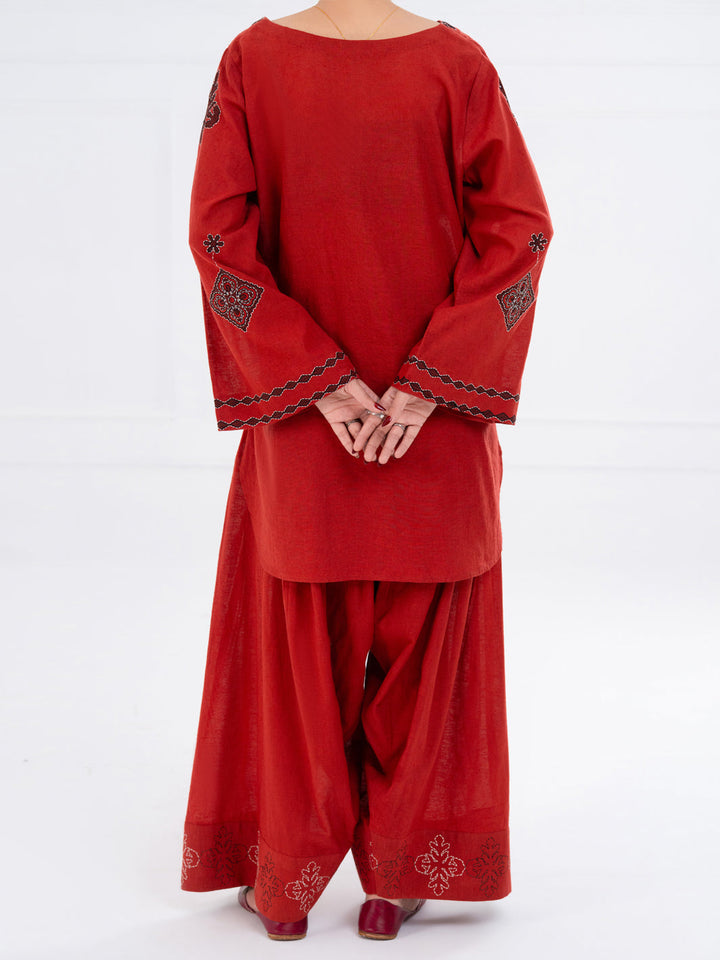 Cambric Rust Stitched Suit - Almirah