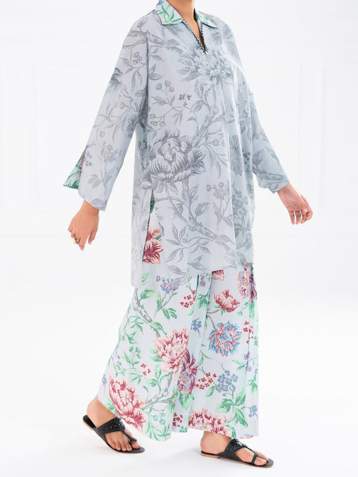 Cambric Grey Stitched Suit - Almirah