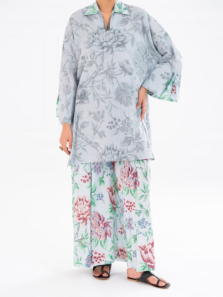 Cambric Grey Stitched Suit - Almirah