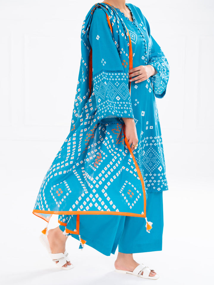 Cambric Ferozi Unstitched Suit - Almirah