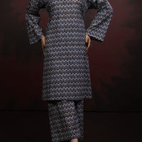 Cambric Blue Stitched Suit - Almirah