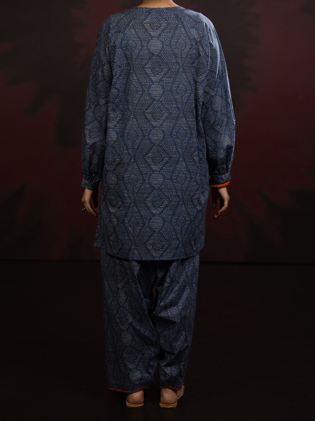 Cambric Charcoal Stitched Suit - Almirah