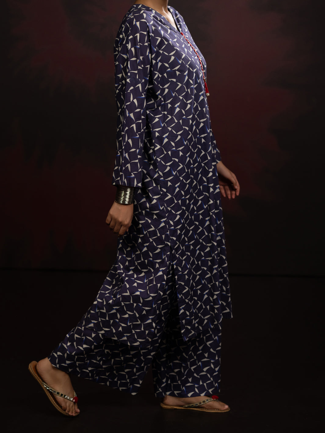 Cambric Blue Stitched Suit - Almirah