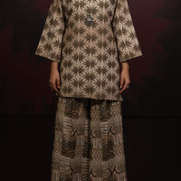 Slub Khaddar Beige Stitched Suit - Almirah