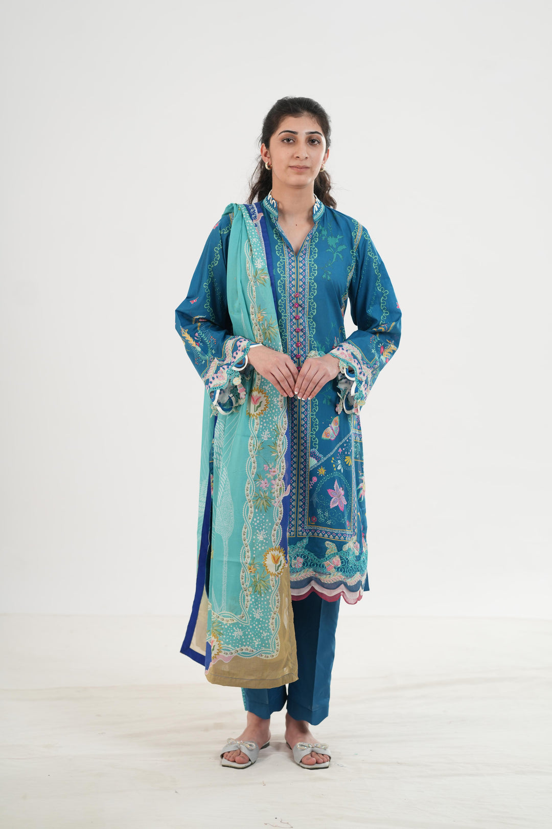 Caire - Qalamkar Q Prints Festive Stitched