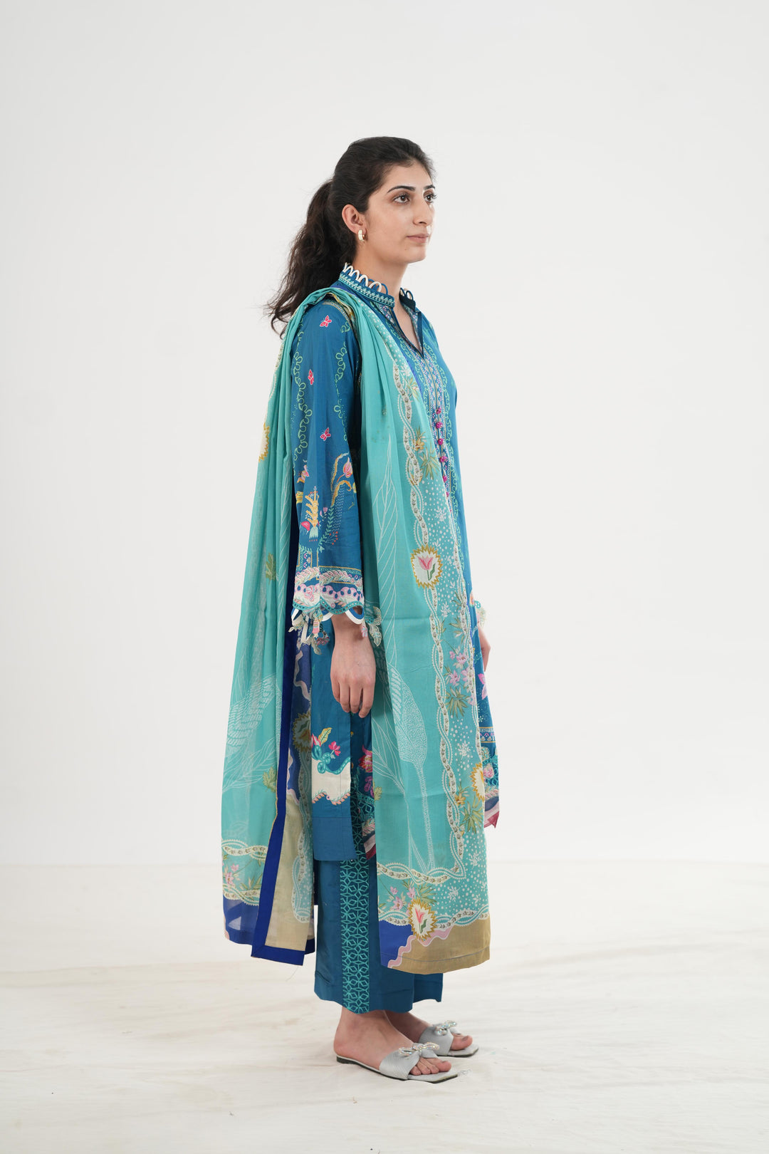 Caire - Qalamkar Q Prints Festive Stitched