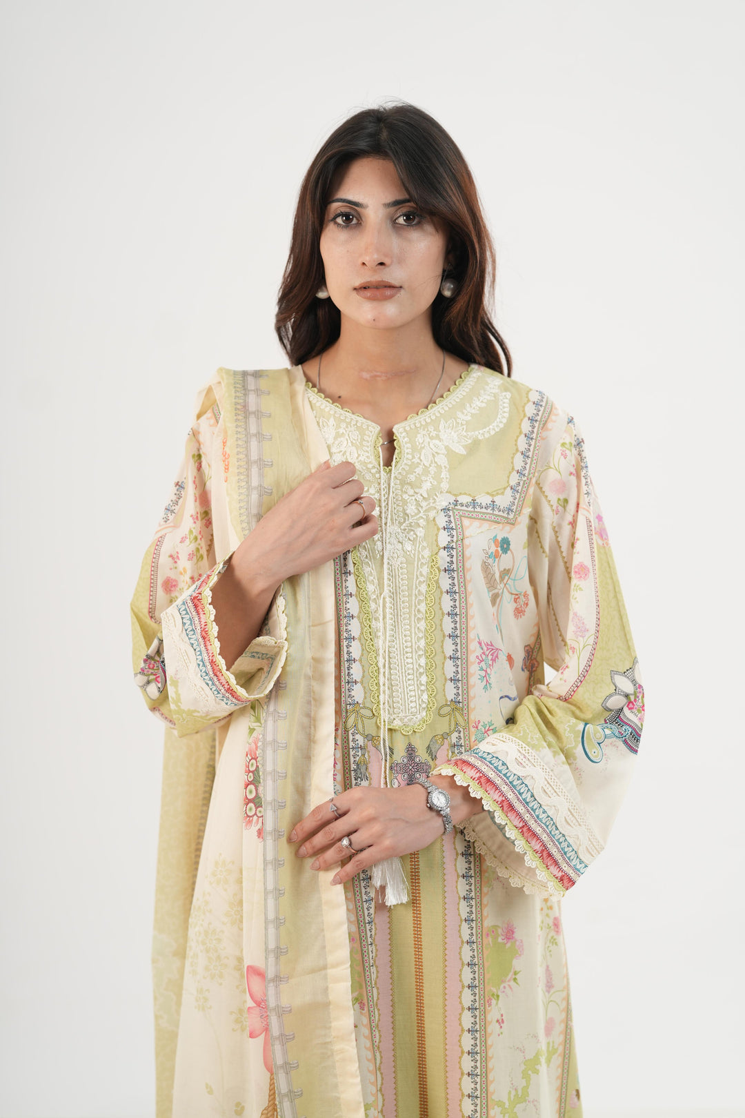 Vaila - Qalamkar Q Prints Festive Stitched