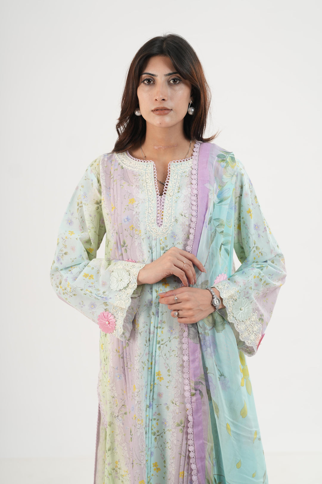 Xeina - Qalamkar Q Prints Festive Stitched