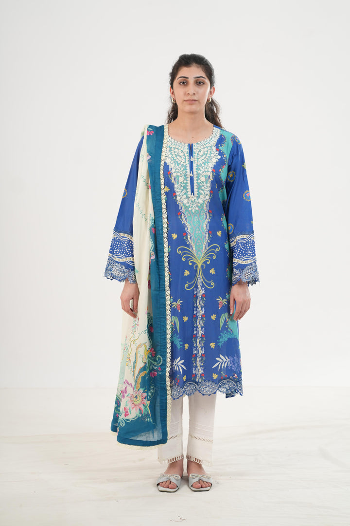 Viona - Qalamkar Q Prints Festive Stitched