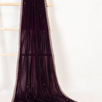 Velvet Red Shawl - J. Junaid Jamshed