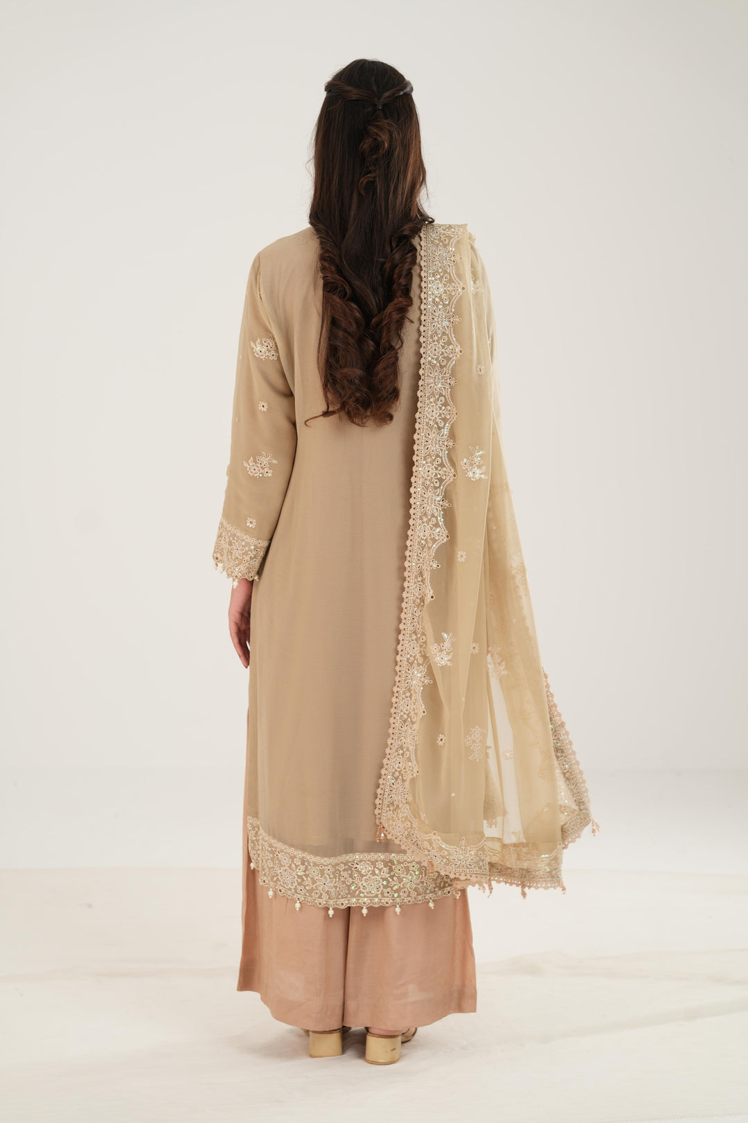 Beige Dusk - Farasha Essence Formals Stitched