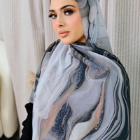 Stone Flow Grey Printed Hijab