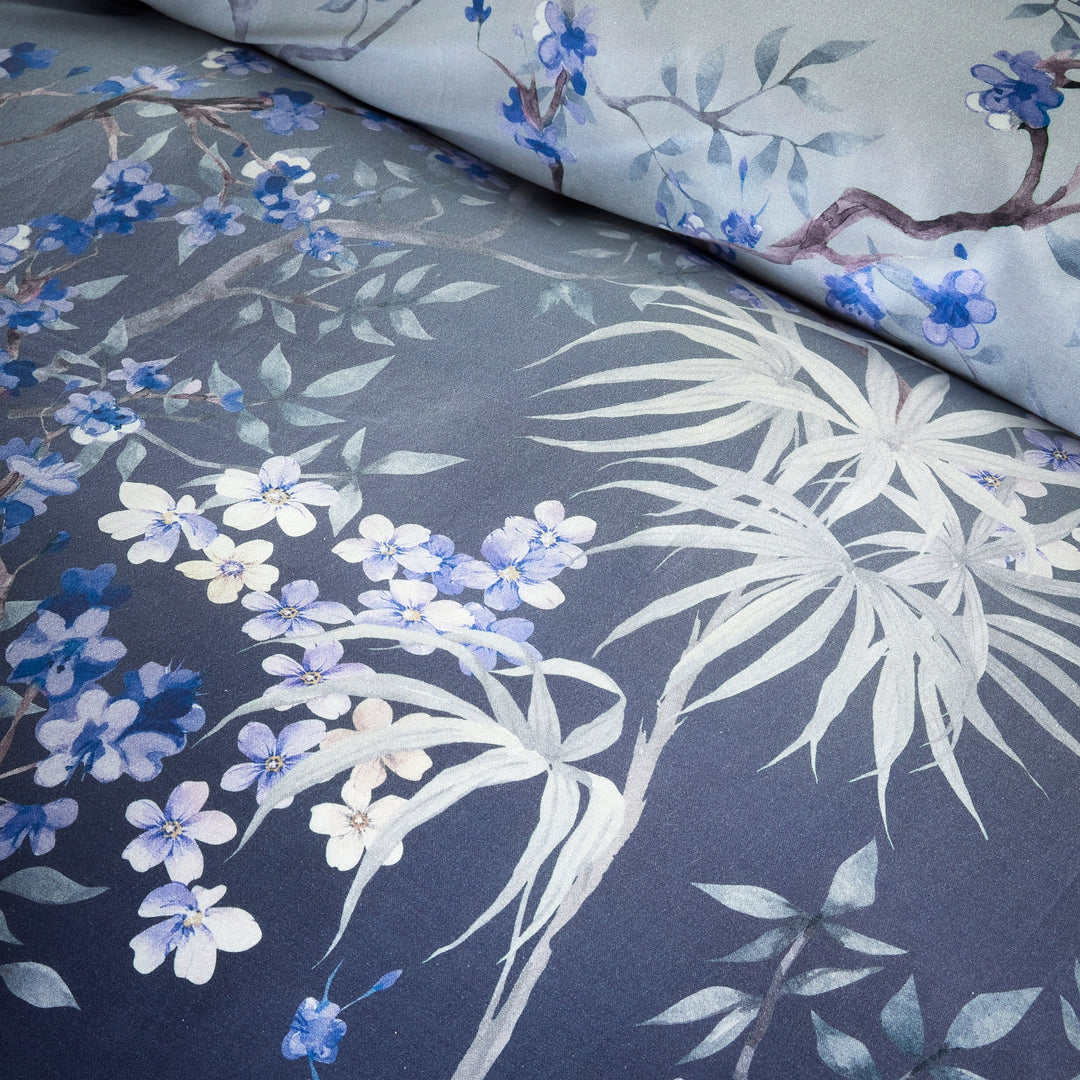 Vantona Boutique Mai Blossom Duvet Cover Set - Blue