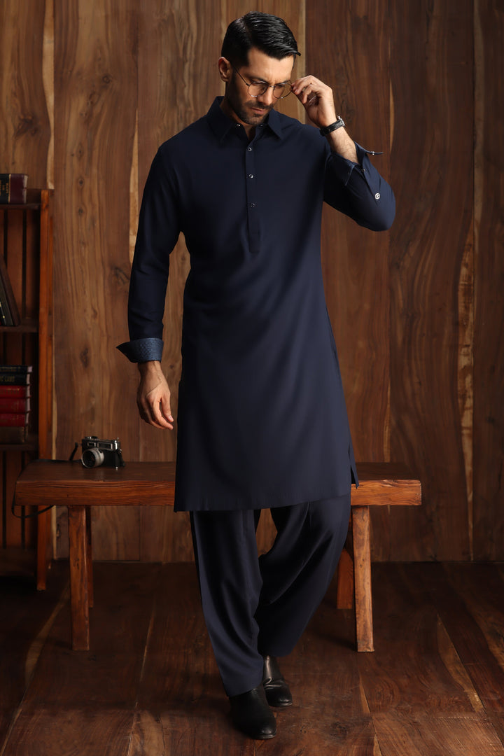 Blended Navy Shalwar Kameez - Cast & Crew