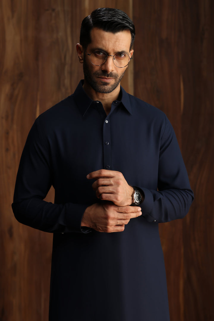 Blended Navy Shalwar Kameez - Cast & Crew