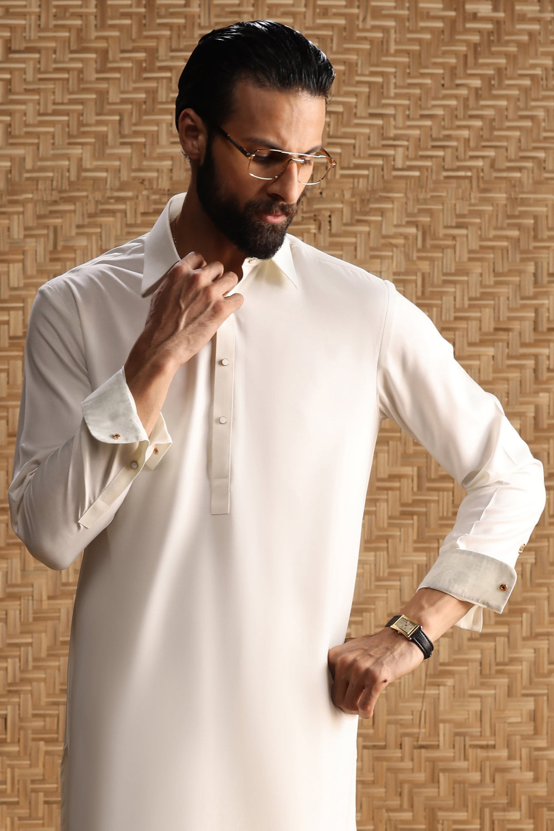 Blended Off White Shalwar Kameez - Cast & Crew