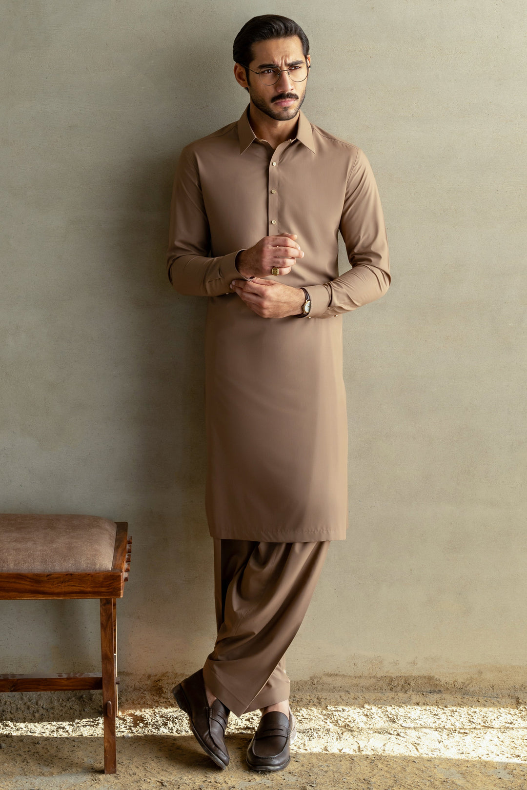 Blended Dark Sand Shalwar Kameez - Cast & Crew