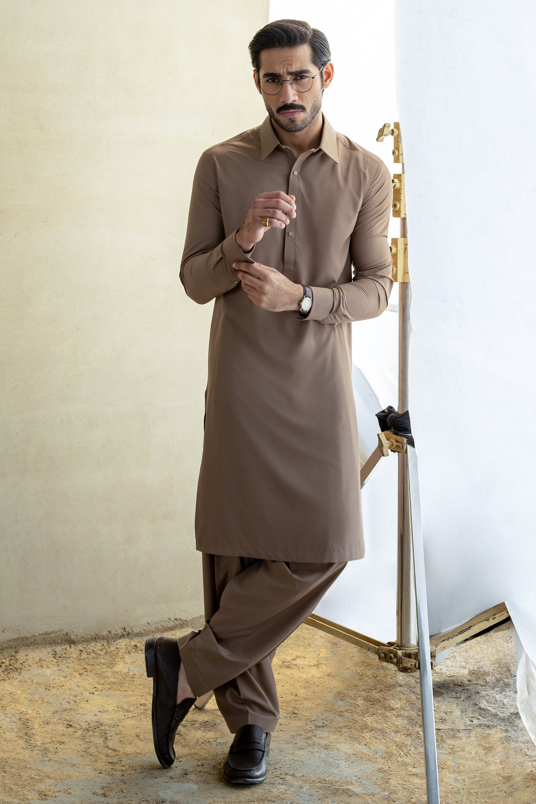 Blended Dark Sand Shalwar Kameez - Cast & Crew