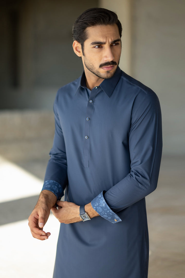 Blended Roman Blue Shalwar Kameez - Cast & Crew