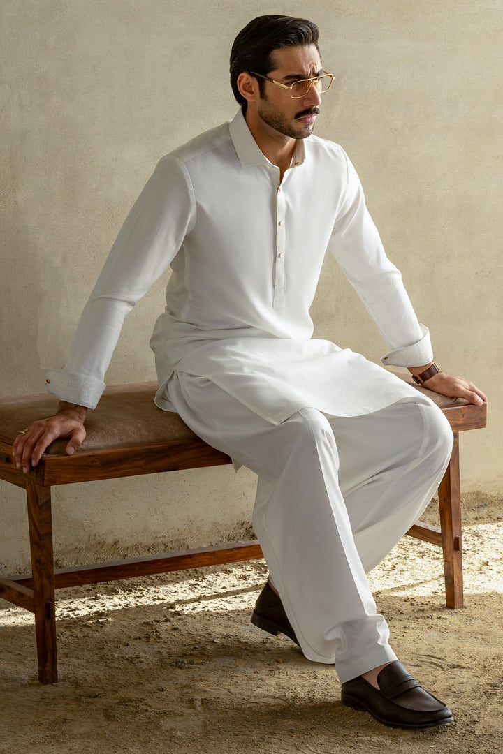 Blended Off White Shalwar Kameez - Cast & Crew
