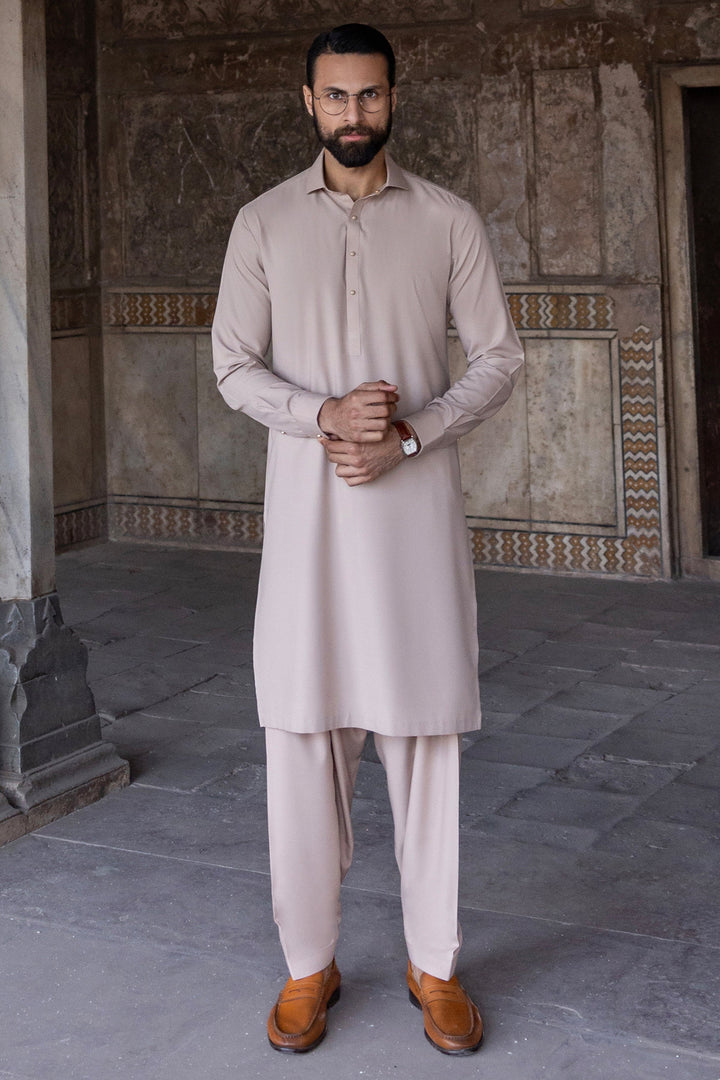 Blended Tea Pink Shalwar Kameez - J. Junaid Jamshed