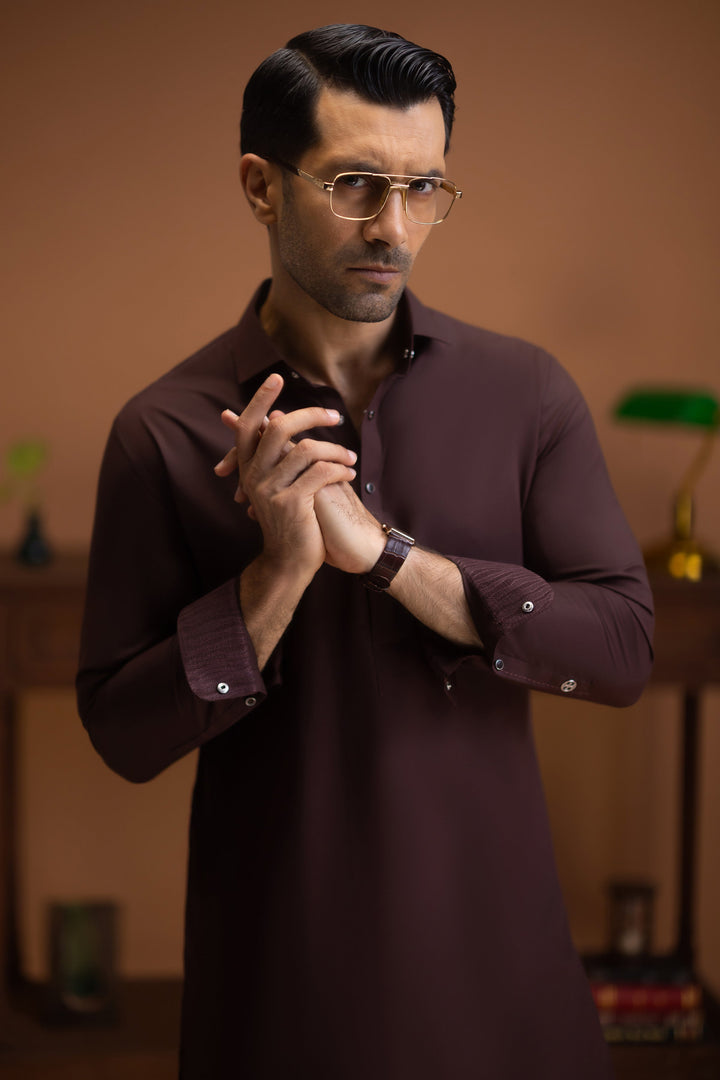 Blended Coffee Shalwar Kameez - J. Junaid Jamshed