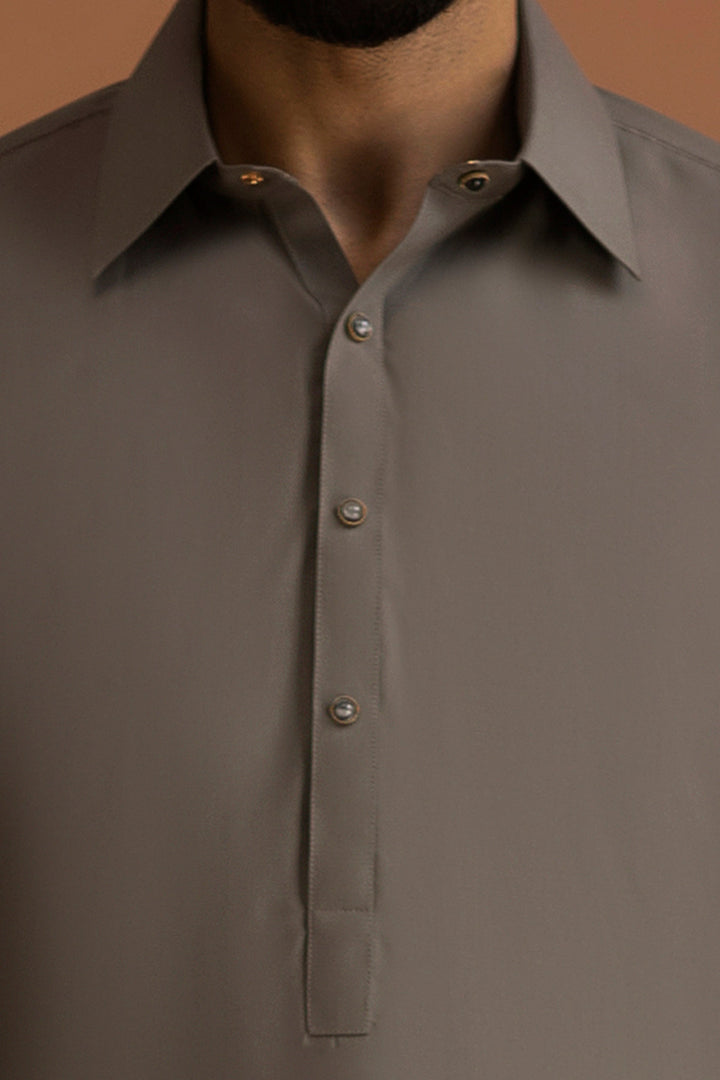 Blended Light Olive Shalwar Kameez - J. Junaid Jamshed