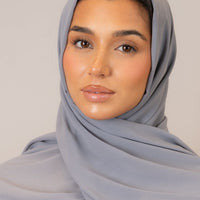 Grey Chiffon Hijab