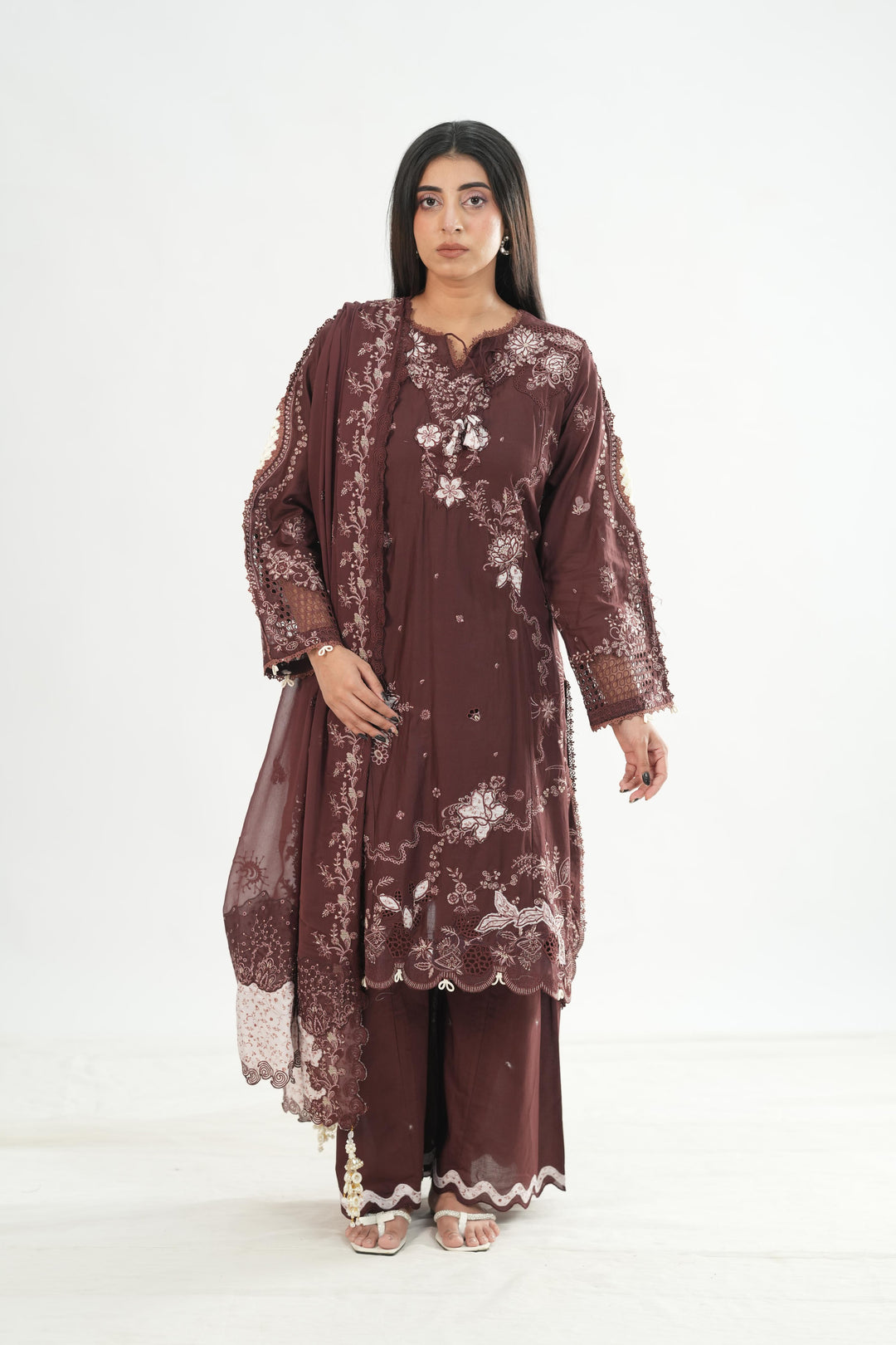 Eshal - Qalamkar Chikankari Eid Edit Stitched