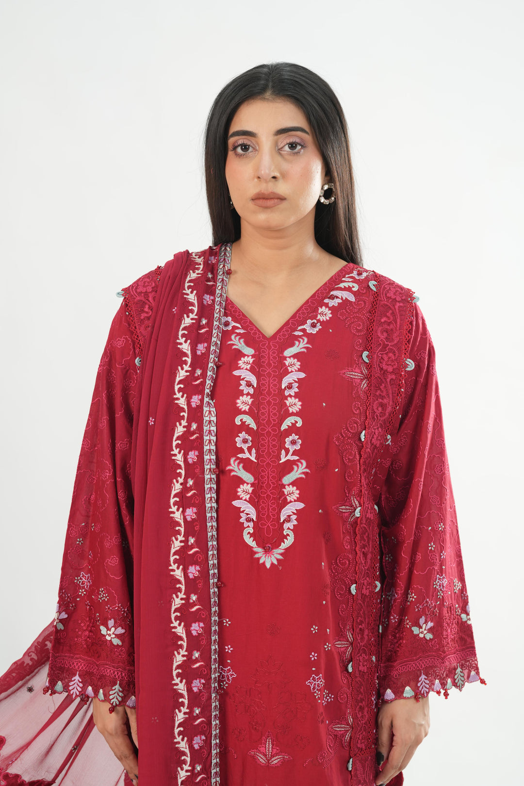Ruby - Qalamkar Chikankari Eid Edit Stitched