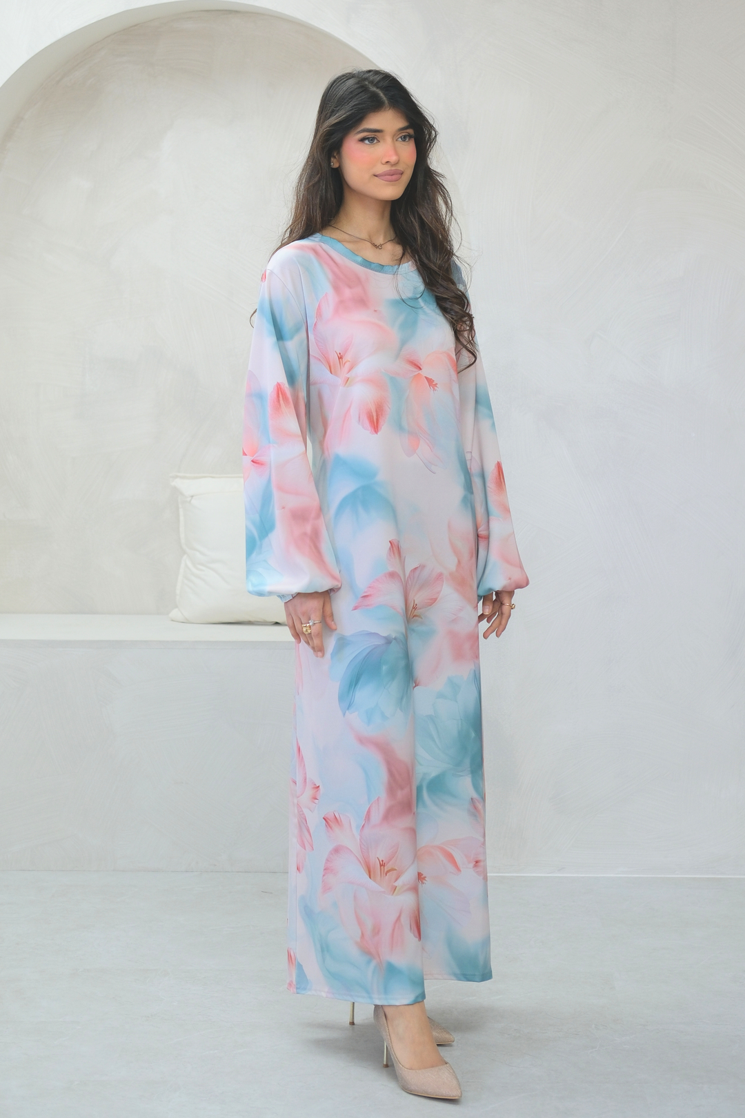 Elyra Pastel Veil Dress