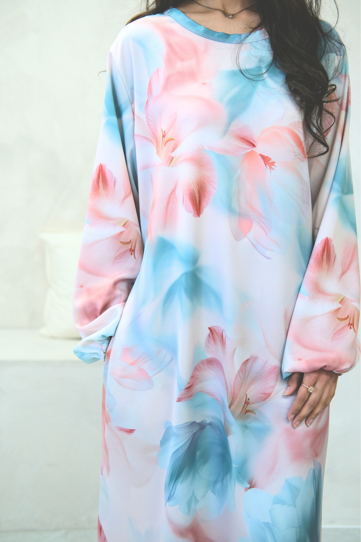 Elyra Pastel Veil Dress