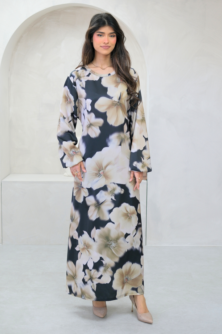 Elyra Noir Bloom Dress