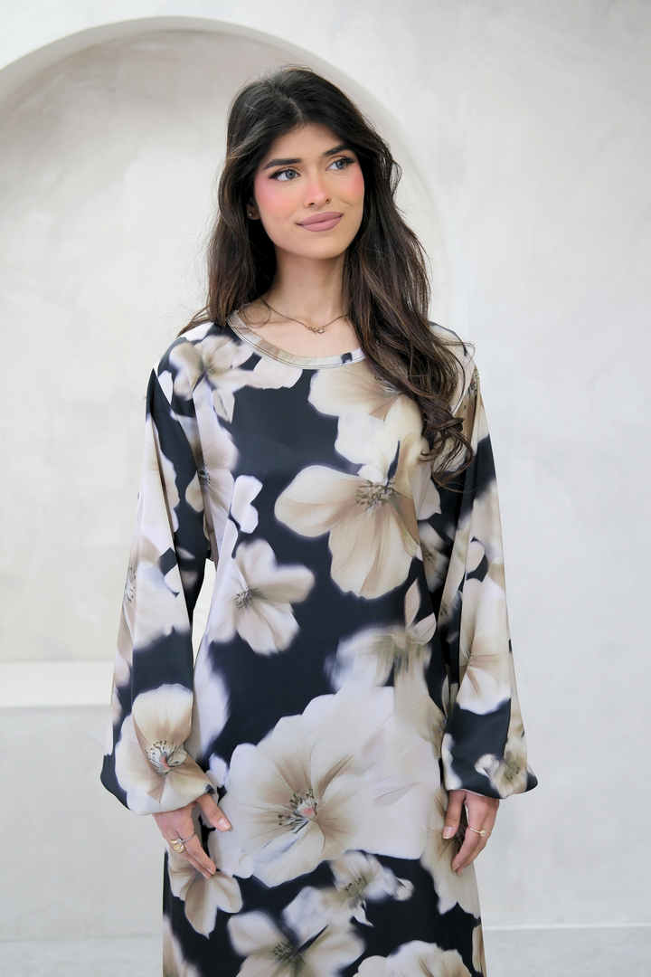 Elyra Noir Bloom Dress