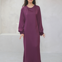 Elyra Plum Veil Dress