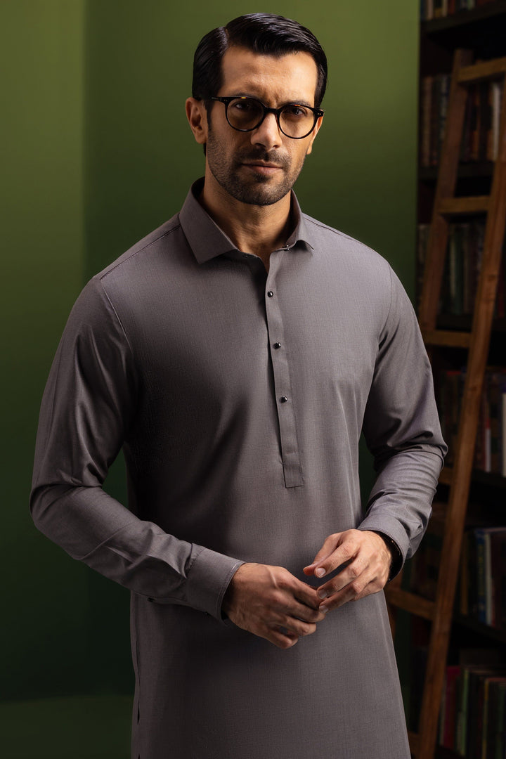 Blended Charcoal Shalwar Kameez - Cast & Crew