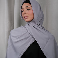 Lilac Chiffon Silk Hijab