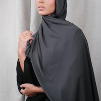 Slate Chiffon Silk Hijab