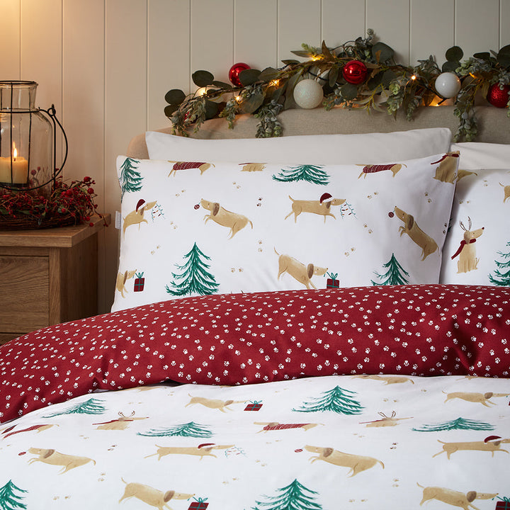 Vantona Essentials Christmas Dogs Duvet Cover Set - Multi
