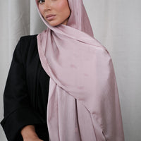 Pink Crinkle Silk Hijab