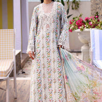 Embroidered Lawn Stitched Suit - Maria B M Print '26