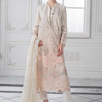 Embroidered Dobby Cream Stitched Suit - Maria B Luxury Lawn