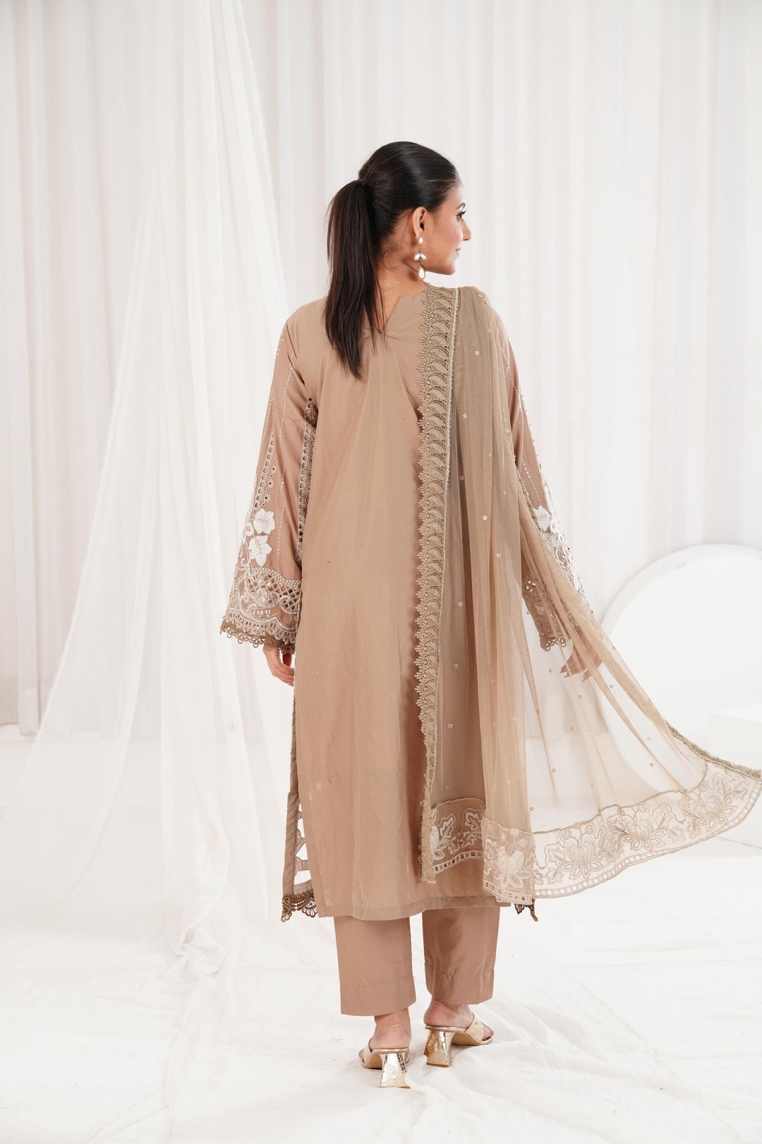Embroidered Skin Stitched Suit - Maria B Luxury Lawn